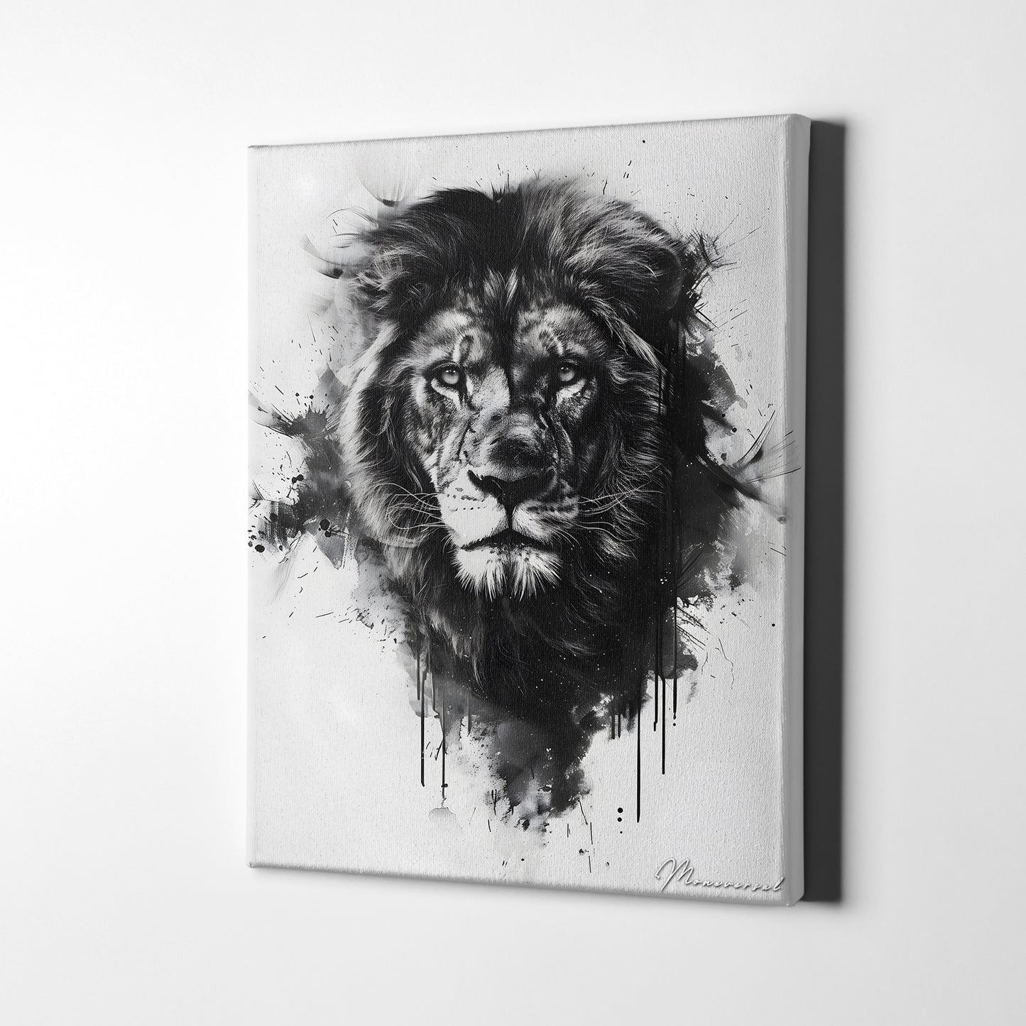 Lion Black And White